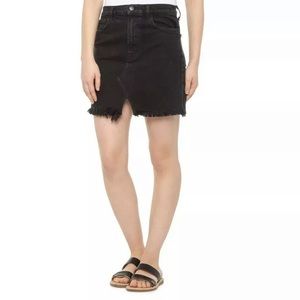 J BRAND Women’s Jules Skirt Front Sleeve Undercover Destruct Black Size 28 NWT